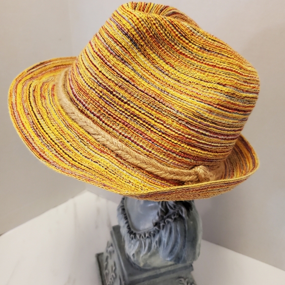The Unbranded Brand Accessories - Yellow Woven Fedora Hat